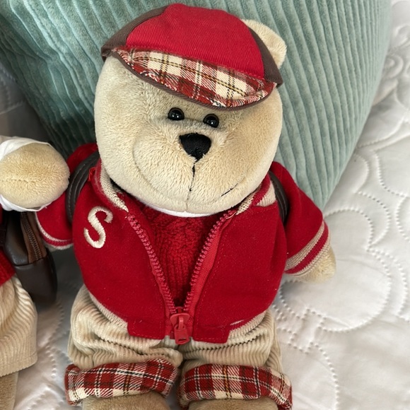 Starbucks collectors bear. 2004 school girl and boy.  33rd Edition. - Picture 3 of 6